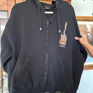 Embroidered Jerry Garca black men’s hoodie